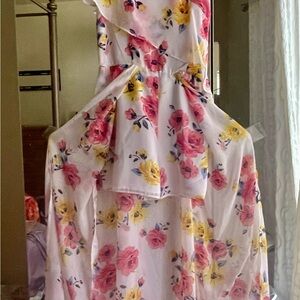 Summer Long Skort Dress. Very Light. No iron needed.